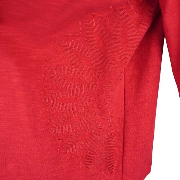 Desigual Womens Red Embroidered Long Sleeve Blazer Jacket Size tall S - Picture 3 of 6